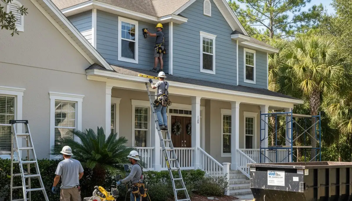 Vinyl siding installation in Jacksonville, FL for a residential exterior by a local siding contractor