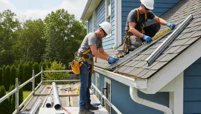 Gutter repair in Jacksonville, FL for storm-damaged and leaking gutters on a home exterior