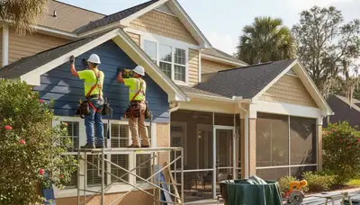 Vinyl siding installation for Jacksonville, FL home by professional siding contractor