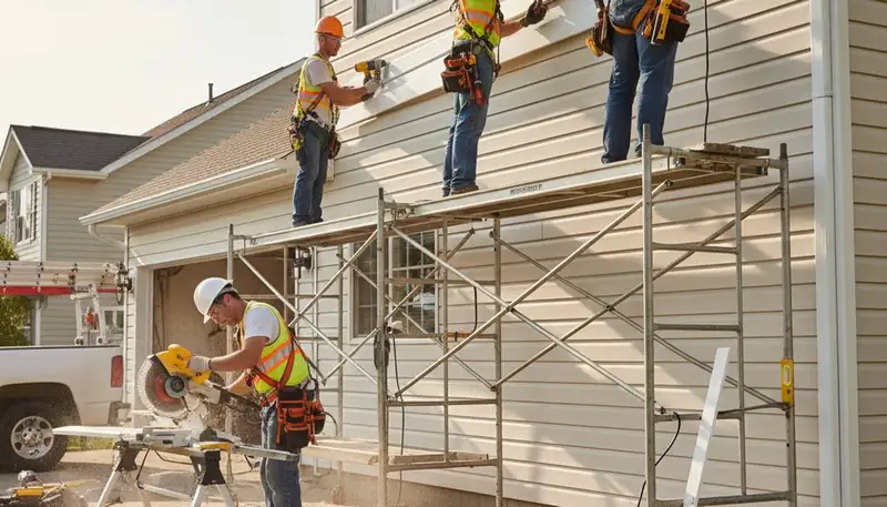 Vinyl siding installation on a Jacksonville, FL home by FX Remodeling & Exteriors