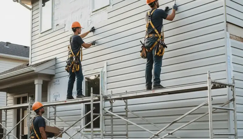 Vinyl siding installation on a Jacksonville, FL home by FX Remodeling & Exteriors