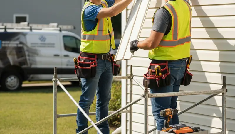 Jacksonville, FL vinyl siding repair by FX Remodeling & Exteriors on a residential home